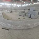 驻马店 芝麻白异形坐凳，自然面光面弧形加工