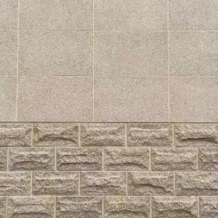 驻马店 黄金麻自然面蘑菇石配荔枝面干挂