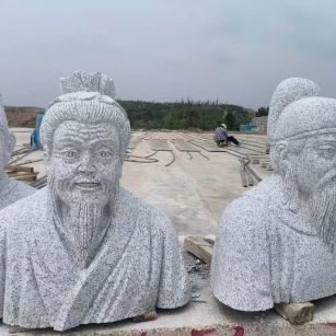 驻马店 白麻花岗岩石材人物立体雕刻