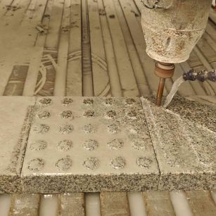 驻马店 芝麻白花岗岩石材盲人石、盲道石、盲点石