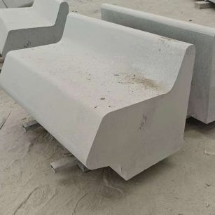 驻马店 芝麻白花岗岩异形坐凳，石凳