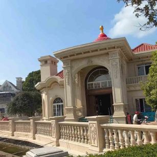 驻马店 黄金麻花岗岩欧式别墅