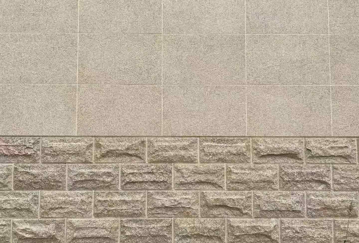 驻马店 黄金麻自然面蘑菇石配荔枝面干挂