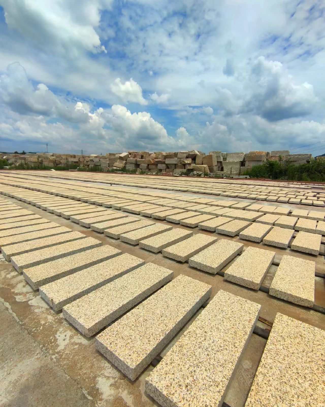 驻马店 黄金麻花岗岩荔枝面地铺石防护中