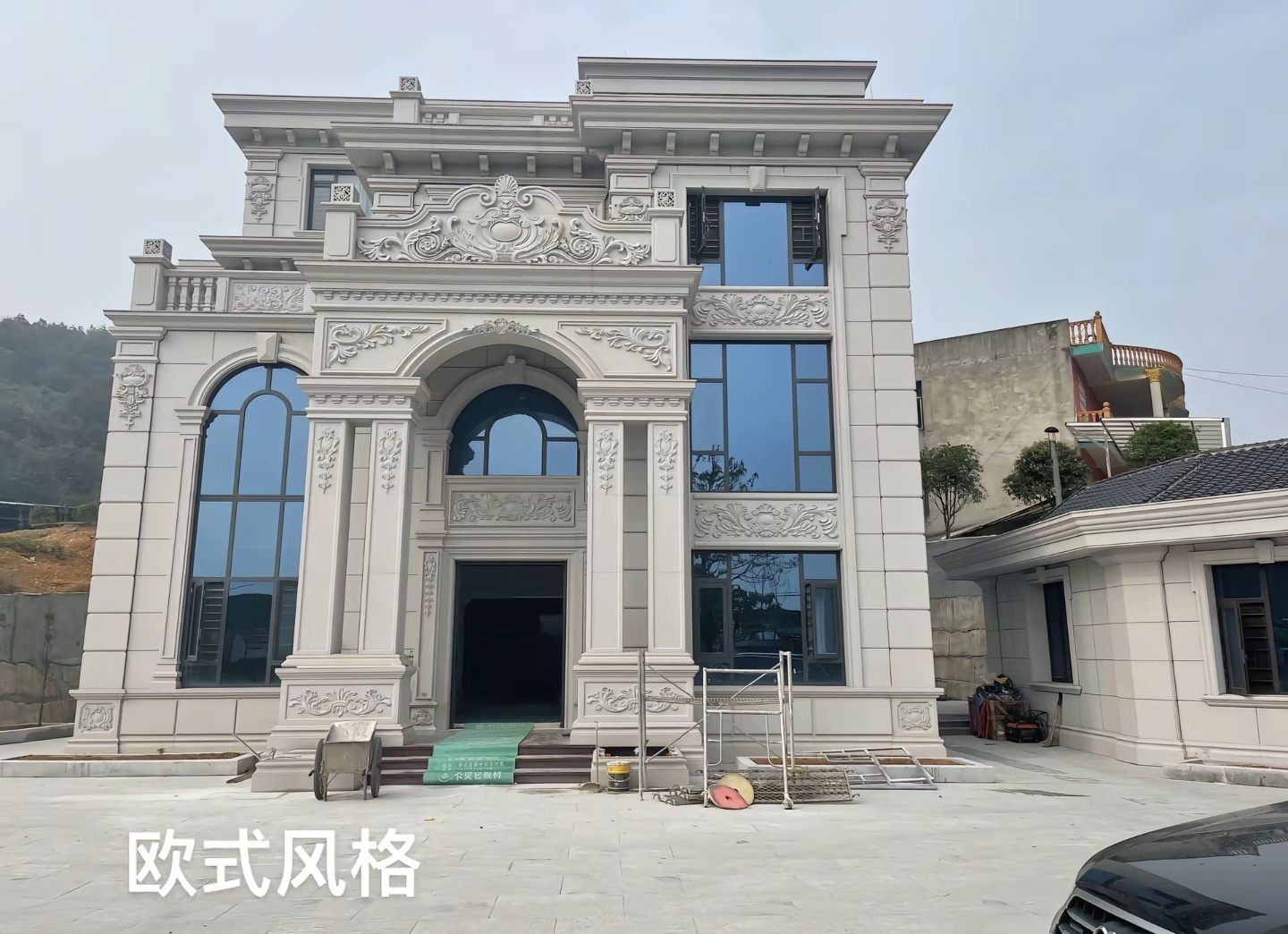 驻马店 白麻花岗岩别墅外墙干挂