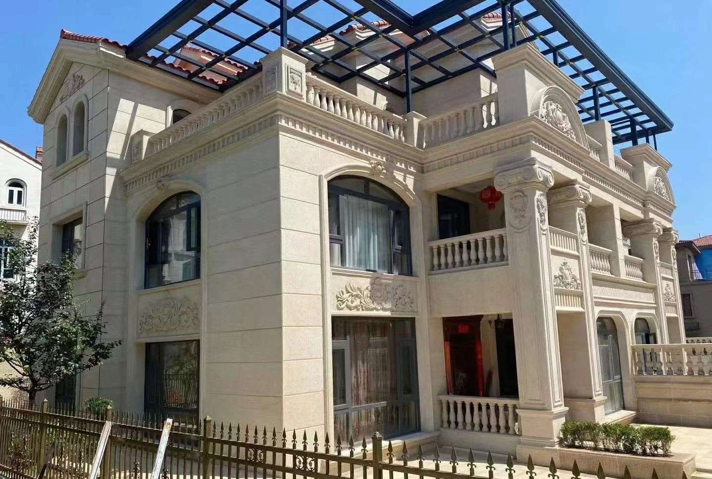 驻马店 黄金麻花岗岩荔枝面别墅外墙干挂