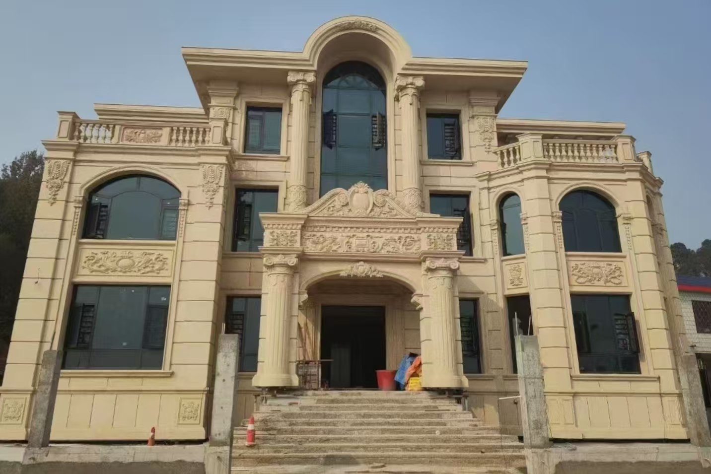 驻马店 黄金麻花岗岩别墅外墙干挂